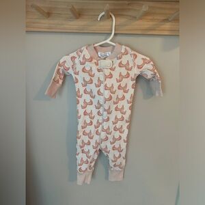 Serena & Lily by Hanna Andersson Zebra 100% Cotton Zip Sleeper